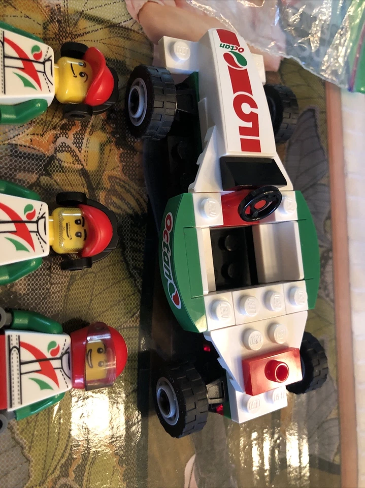 LEGO Octan Race Car Driver Minifigure Town City cty0389 Sets 60025 60053 Lot - Image 3 of 4