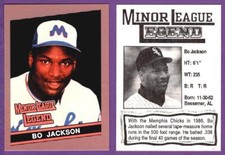 Bo Jackson Memphis Chicks Minor League Legend Oddball Promo Card