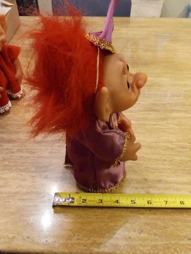 ❤️ 1977 DAM Magician Troll 9" Doll Rare Norfin Red Hair Denmark Ace Tico Russ - Picture 14 of 17