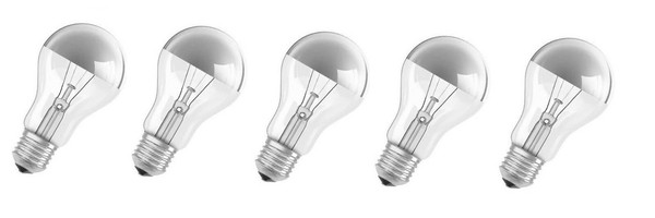 5X Osram Special Kopfspiegellampe E27 40W Silber Eek: G (Spektrum A Bis G)-image