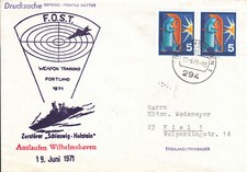 Schiffspost Bundesmarine Zerstörer Schleswig Holstein FOST Portland 1971