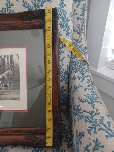 GEORGE WRIGHT Proud of his Pack Antique Print Cert. of Auth. Matted Walnut Frame - Picture 10 of 12