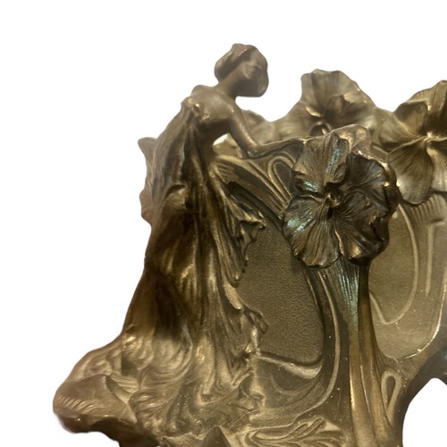 Gorgeous Antique Figural Art Nouveau Maiden/Nymph Brass Letter Holder - Picture 8 of 12