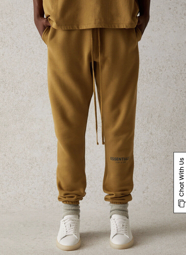 Fear of God Essentials Sweatpants Amber Size M FS21 New In Fear of God Essentials Sweatpants Amber Size M FS21 New In