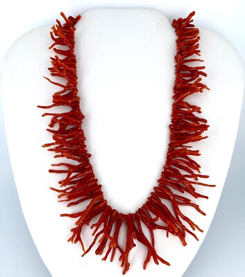 Lee Brevard 18K Yellow Gold Graduating Coral Branch Necklace