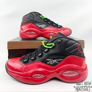 men's reebok question mid patent basketball shoes