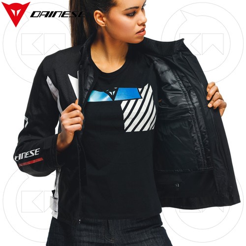 DAINESE GIACCA VELOCE LADY D-DRY DONNA MOTO IMPERMEABILE TERMICO PROTEZIONI NERO - Foto 13 di 18