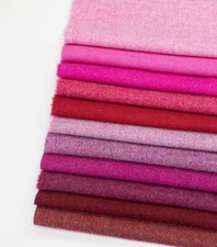 Solid Pink and  Red Shades of  Harris Tweed + Labels - multi listing