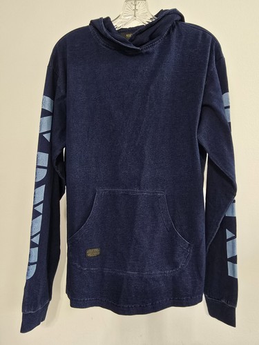 10 Deep Better Since’95 Hoodie Size Medium Blue Spell Out Navy Washed Dye Light