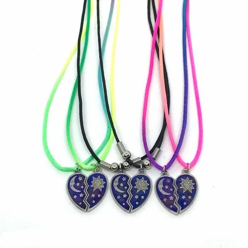 Half Heart MOOD Sun Moon Star Pendants 