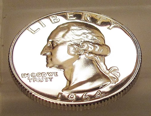1964 CAMEO Proof Quarter 90% Silver  Blazing EYE CANDY  #420 ~ 5