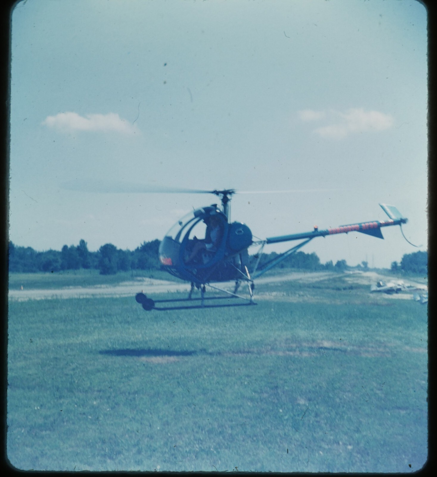 4x Stereo realist slides - AERIAL Aero Helicopter N8806F - 1950s Kodachrome
