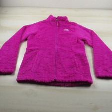 The North Face Jacket Girls Large 14 16 Pink Soft Sherpa Outdoor Full Zip