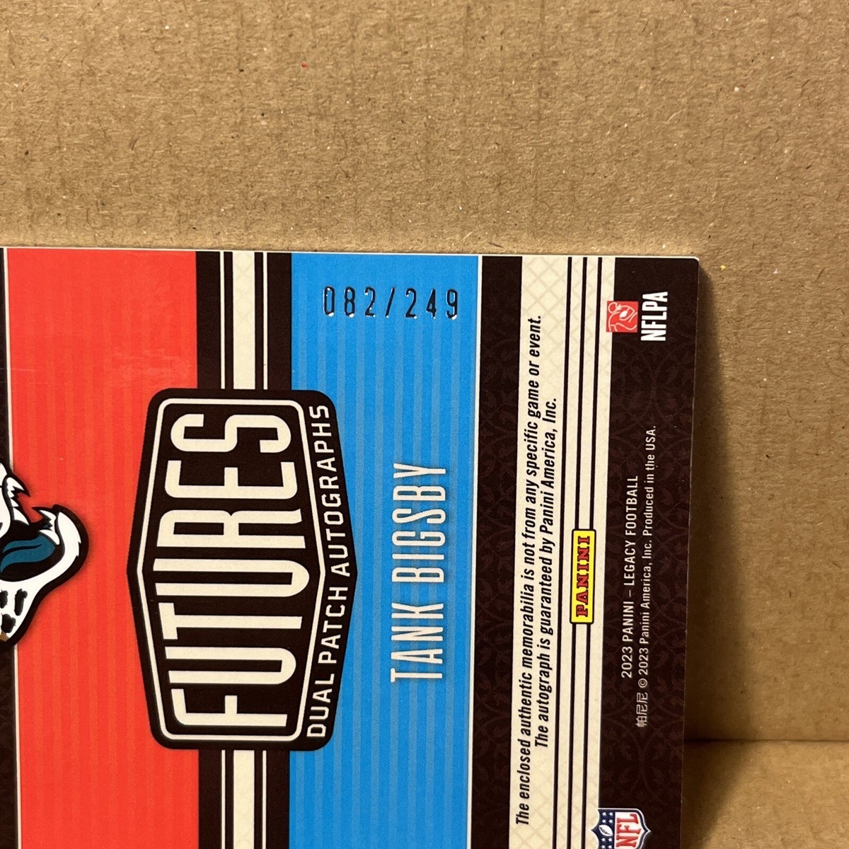 Robby取引画面 Tank Bigsby 2023 Panini Legacy Rookie Patch Auto RPA #'d /249