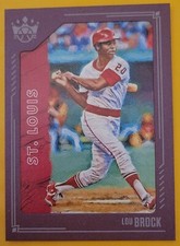 2021 Panini Diamond Kings Baseball Lou Brock #26 Plum Frame St. Louis Cardinals