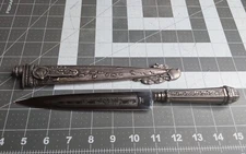 Inox Gaucho Fixed Blade Etching Boot Knife Cow Cowboys Ranching