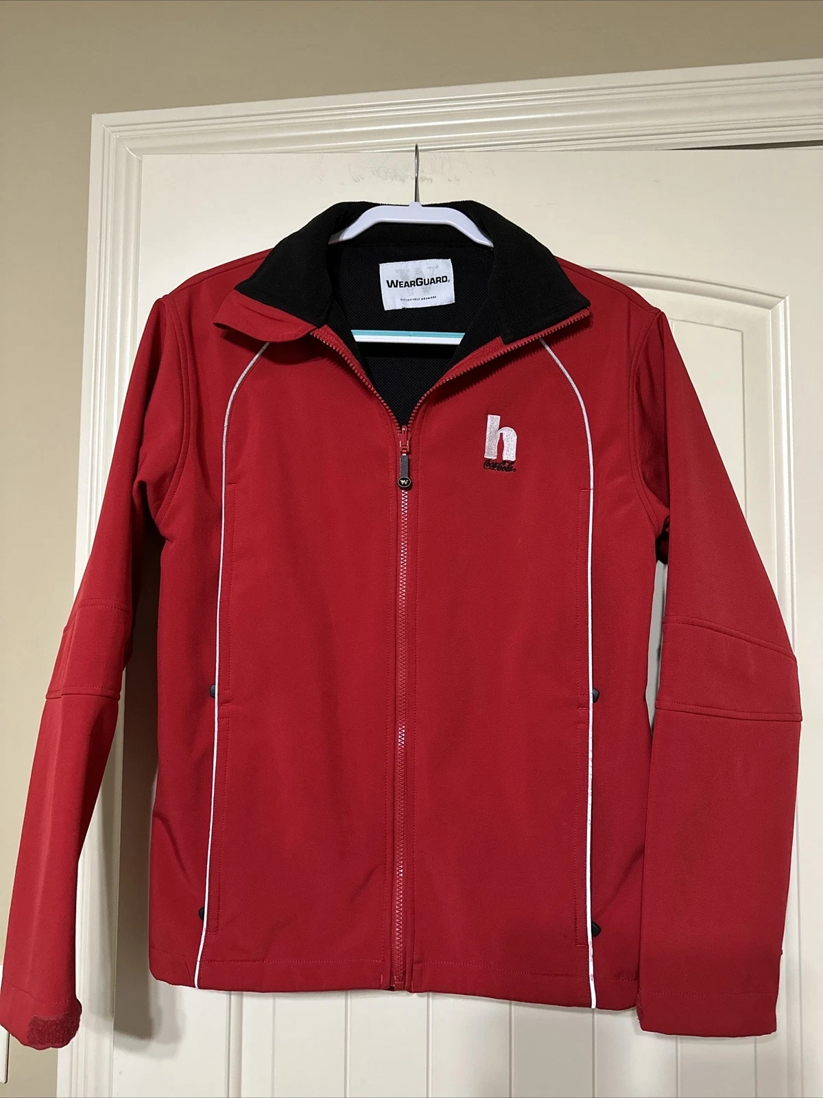 WearGuard Unisex Exclusively Aramark Jacket Size L Red Coca-Cola Full Zip EUC