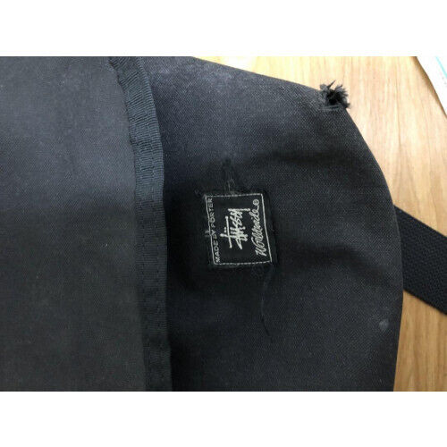 stussy porter messenger bag shoulder bag Cotton Black stussy porter messenger bag shoulder bag Cotton Black