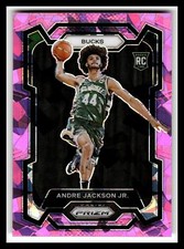 2023-24 Panini Prizm #131 Andre Jackson Jr. Prizms Pink Ice
