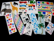 Mrs. Grossman Lot Stickers, 3 huge block, 12 modules water, zebra, circle, truck