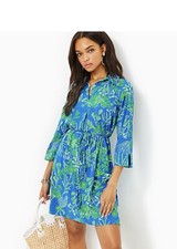 Lilly Pulitzer UPF 50+ Pilar Tunic Dress in Briny Blue A Bit Salty