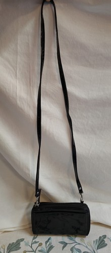 Vintage Buxton Stylish Black Small Patent Leather Purse, Long Crossbody - Picture 7 of 9