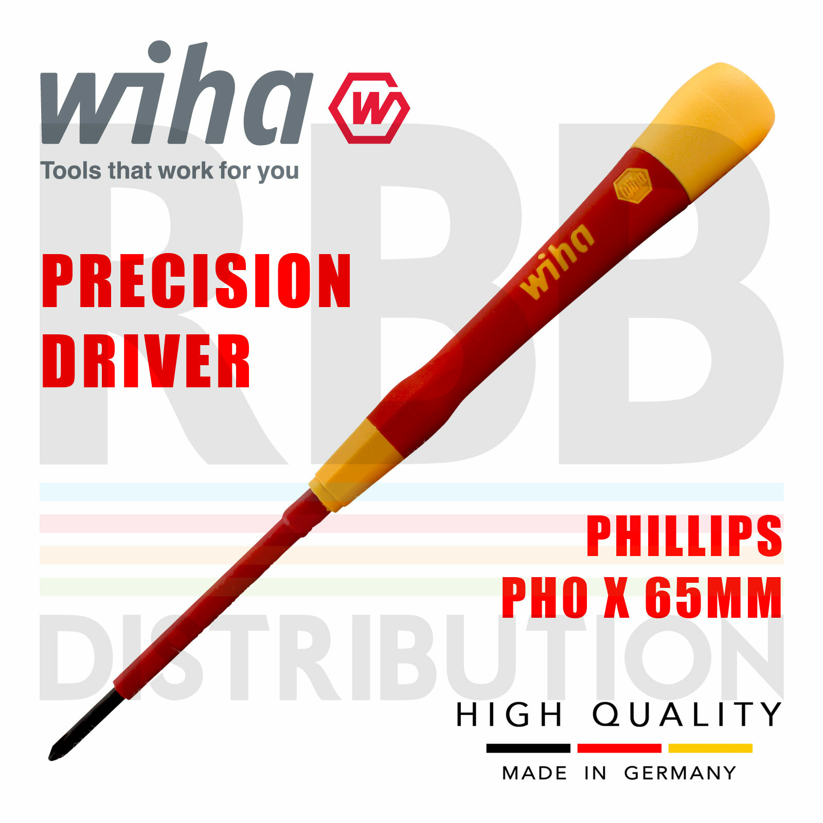 Wiha Philips Cacciavite Picofinish PH0 VDE Elettrico Rotante Tappo 42378