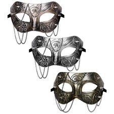 Steampunk Mens Womens Metal Spike Chain Masquerade Venetian Mardi Gras Ball Mask