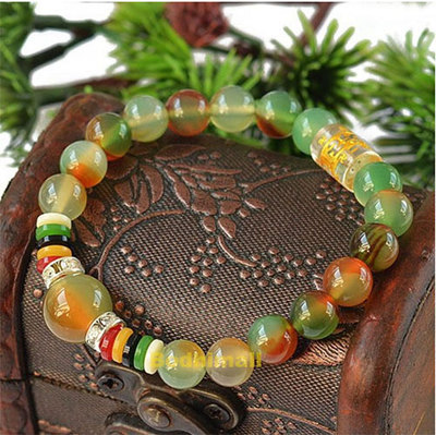 Natural Peacock Agate Beads 8mm Colorful Natural Stones Bracelets