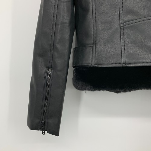 BlankNYC Jacke Damen Größe XS abnehmbare Kunstfell Weste schwarz Leder Moto Neu mit Etikett - Bild 12 von 12