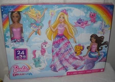 #11897 NRFB Barbie 2022 Dreamtopia Advent Calendar includes 24 Gifts & Doll