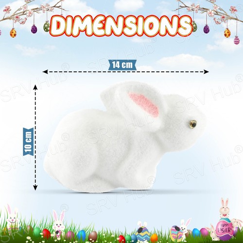 Conejo blanco de espuma de poliespuma de Pascua, conejo artesanal de colocación, adornos de jardín al aire libre - Imagen 4 de 37