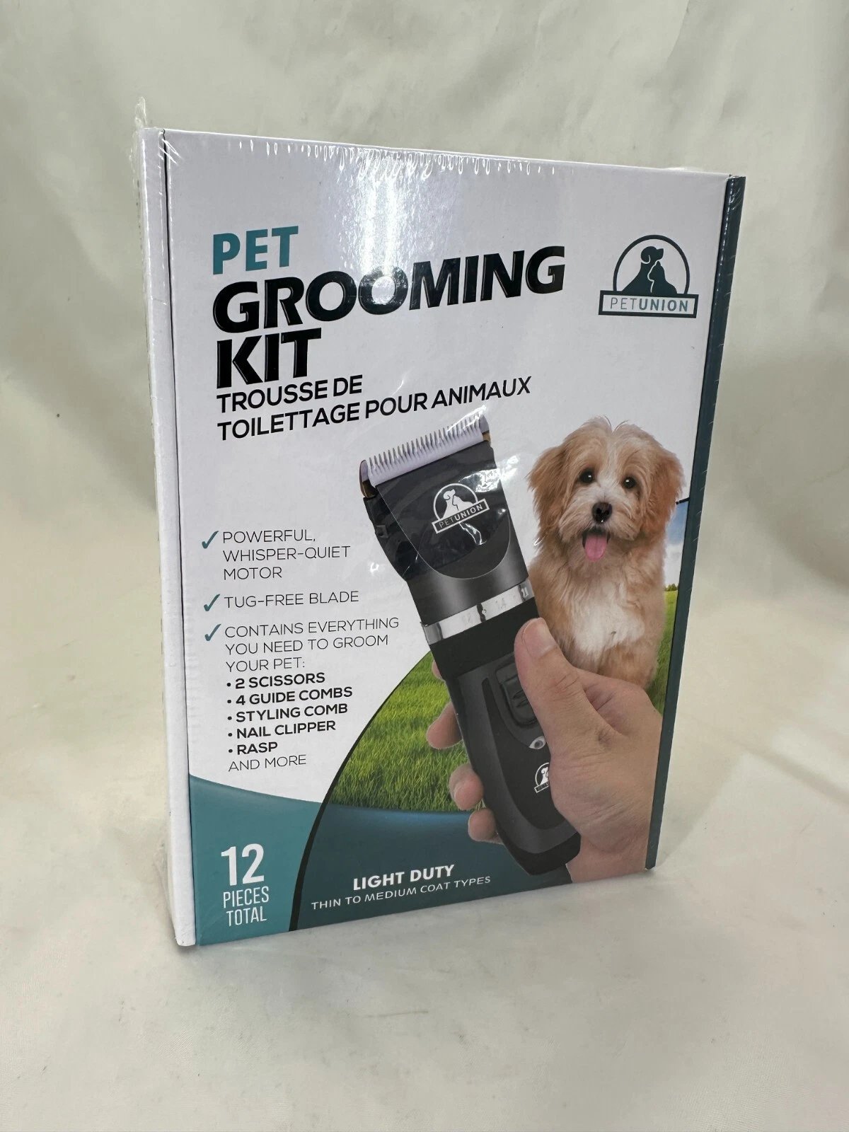 Pet Union Professional Dog Grooming Kit Rechargeable Pet Clippers Black