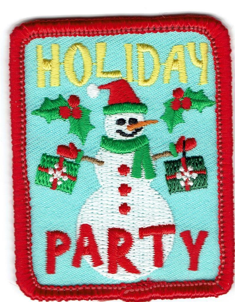 boy girl cub HOLIDAY PARTY C
 hristmas Fun Patches Crests Badges SCOUT GUIDES  | eBay