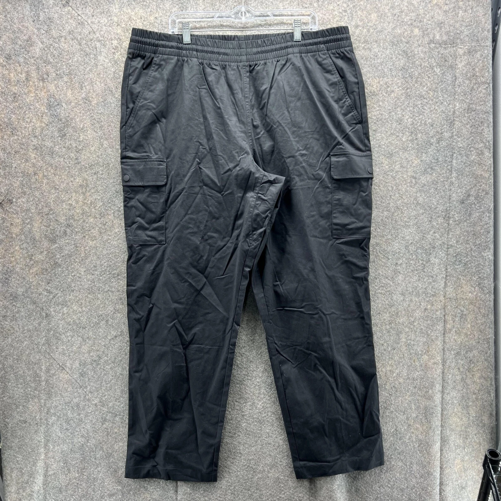 Pantalone New Balance Uomo 2XL Adulto Nero Cargo Casual Cotone Tasca Dritta Vintage