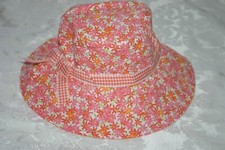 Gymboree FRESHLY PICKED Orange Pink Floral Bucket Sun Hat NWT 8-9