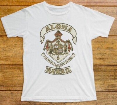 Aloha Hawaii T Shirt 1009 Crest Island State Honolulu Waikiki Oahu Surf Pacific