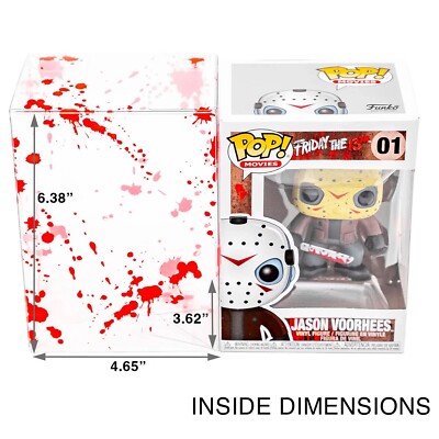PSYCHO COMICS Schutzhüllen / Hüllen für 4'' Funko Pops Red Blood Splatter X 100