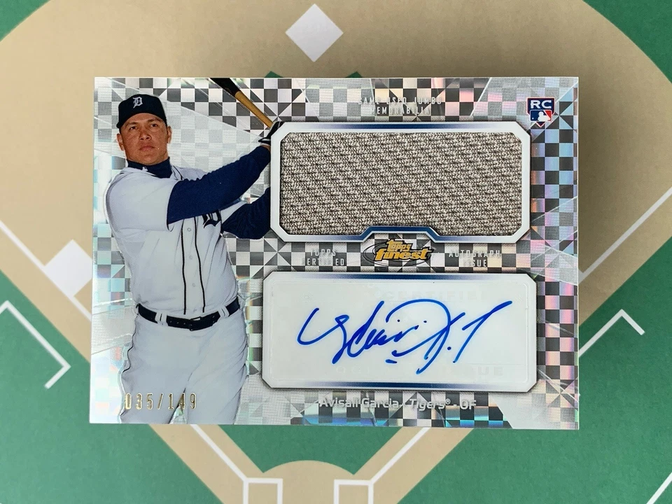 2013 Topps Finest AVISAIL GARCIA AUTO #/149 RC LOGO Refractor Autograph Jersey - Image 3 of 4