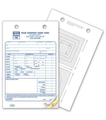 1000 Picture Framing Register Forms - 3 Part Large Classic / Nebs Deluxe No.615