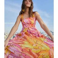 NWT FARM RIO Ombre Bananas Crossed Back Maxi Dress Sz XL