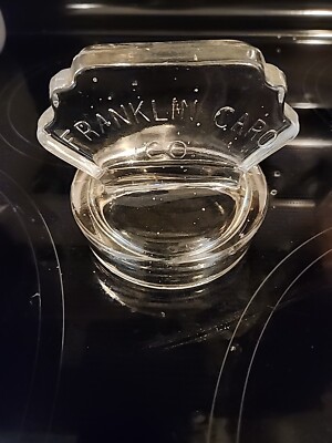 Franklin Caro Company Jar Lid Only Clear Glass Rare For Chewing Gum Container