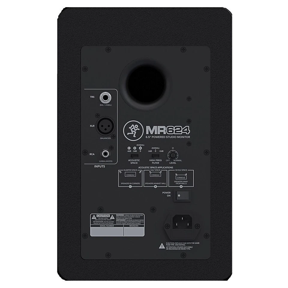 Mackie MR624 6.5 Inch Powered Studio Monitor with Logarithmic Waveguide Design - Image 4 of 4