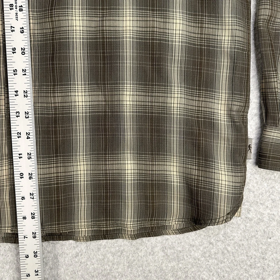 Royal Robbins Shirt Mens Large Green Plaid Button Up Long Sleeve Casual Hiking - Image 3 of 4