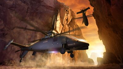 Aircraft vehicle helicopters sikorsky s97 raider Custom Gaming Mat Desk 4132