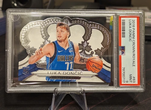 2018 PANINI CROWN ROYALE LUKA DONCIC ROOKIE DALLAS MAVERICKS PSA 9