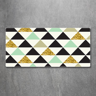 Glas-Bild Wandbilder Druck auf Glas 120x60 Deko Sonstige Bunte Dreiecke