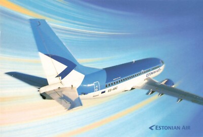 Postcard Airline ESTONIAN AIR ES-ABC Unposted CC9.