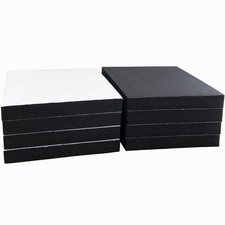 8 Pcs Black Adhesive Foam Padding, Closed Cell 4in X X 1/2in,