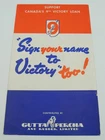 WW2 Canadian Military 9th Victory Loan Homefront Booklet 1945